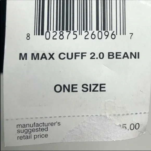 Hurley Unisex Max Cuff Slouchy 2.0 Knit Black Gray Beanie Winter Space Dye - Picture 8 of 11